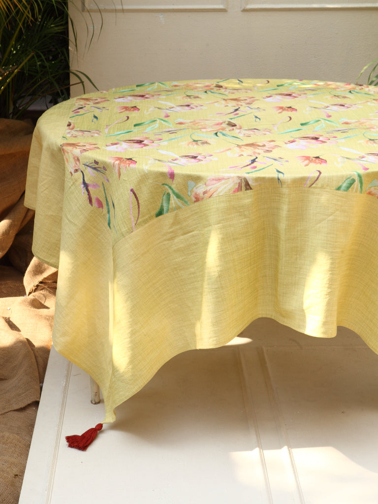 Buy Turmericglow Linen Cotton Tablecloth