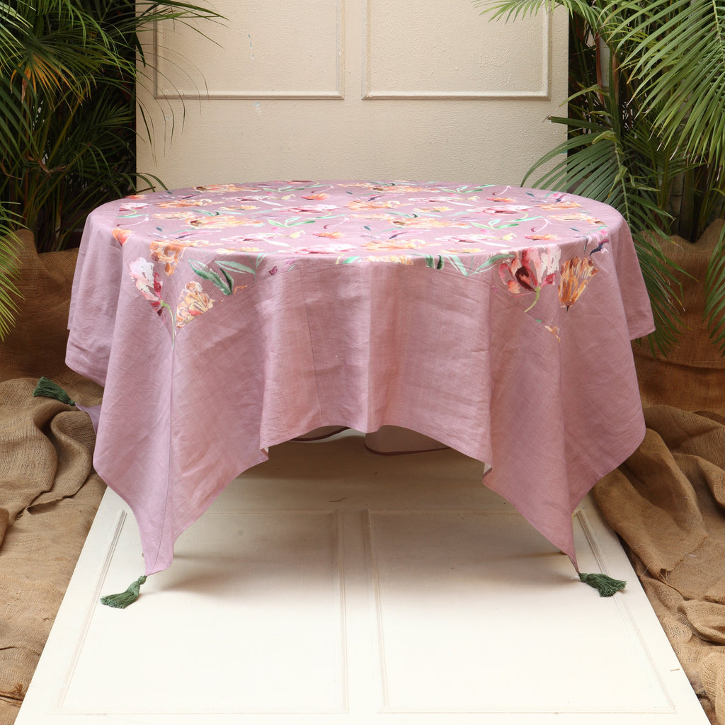 Shop Soundarya Rosewater Linen Cotton Tablecloth